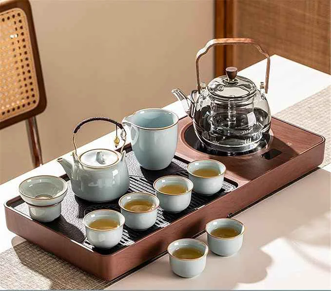 Convenient Fully Automatic Tea Tray Set Electric Kettle and Brewing Station-suit12 Recyclable