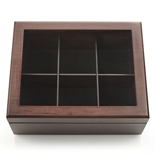 Trusted Tea Box Luxury Wooden Tea Bag Organizer from The Apace Premier Collection Natural