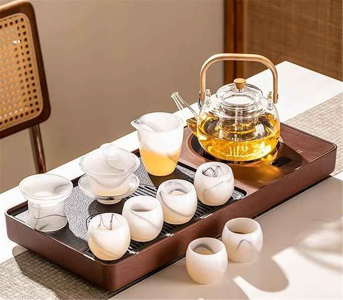 Classic Fully Automatic Tea Tray Set Electric Kettle and Brewing Station-suit5 Organic