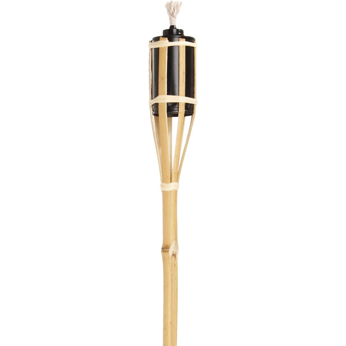 Relaxed Outdoor Expressions 48 In. Natural Bamboo Patio Torch Enhanced