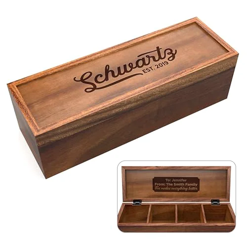 Easy-to-Use Personalized Tea Box Contemporary