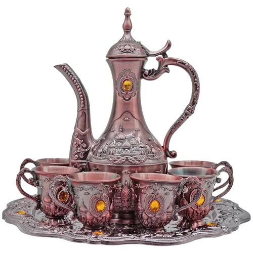 Verified Turkish Tea Coffee Cup and Pot Set Including Teapot User-Friendly