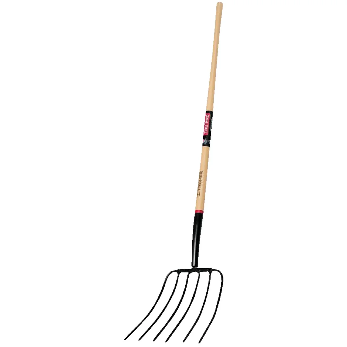 Easy-to-Use Truper Tru Pro 6-Tine Manure Pitch Fork High-Quality