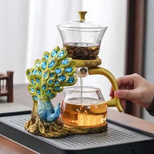 Eco-Friendly Glass Teapot Set with Infuser Semi Automatic Tea Set Teapot 3 Count Fashionable
