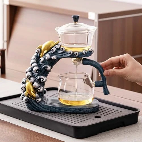 Smart Glass Teapot Set with Infuser Semi Automatic Tea Set Teapot 3 Count Pure