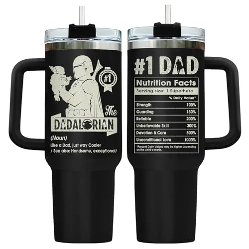Fine Dad Funny Space 40 oz Tumbler with Handle Durable