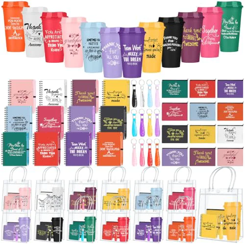 Crafted 12 Sets Employee Appreciation Gifts Bulk with Inspirational Coffee Cup 72 Count Prestigious