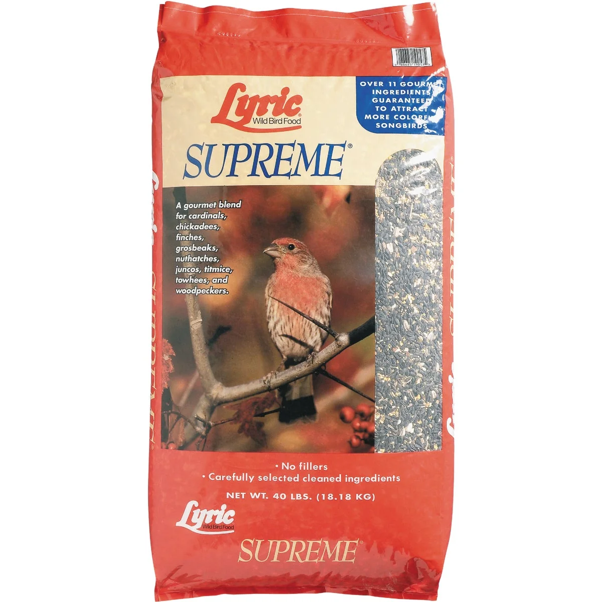 Reusable Lyric Supreme 40 Lb. Multiple Species Wild Bird Seed Dependable