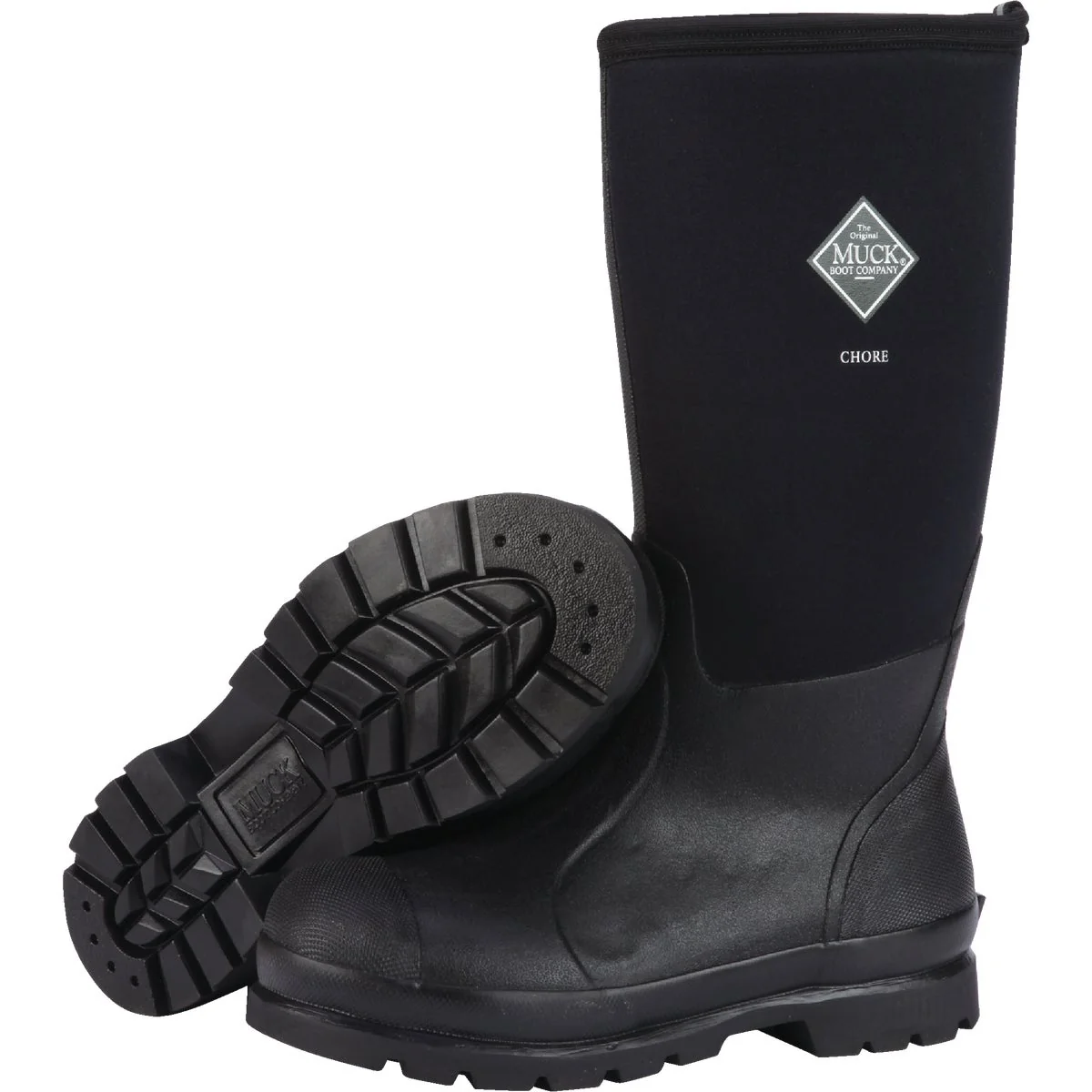 Proven Muck Chore Classic Hi Men’s Size 10 Black Plain Toe Rubber Work Boot Effective