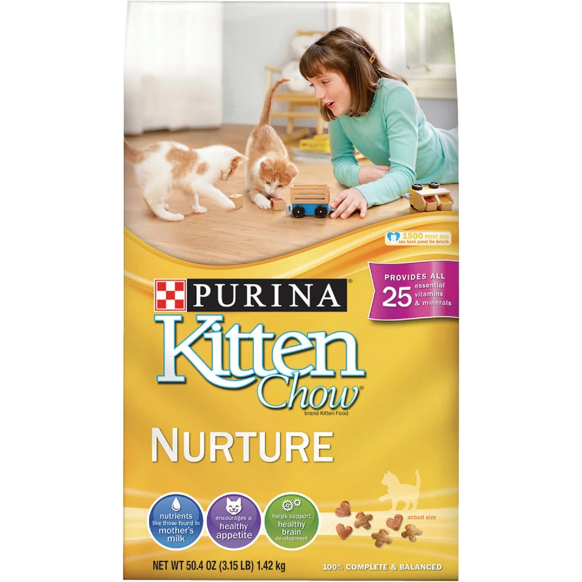 Reusable Purina Kitten Chow 3.15 Lb. Chicken Flavor Dry Kitten Food Exceptional