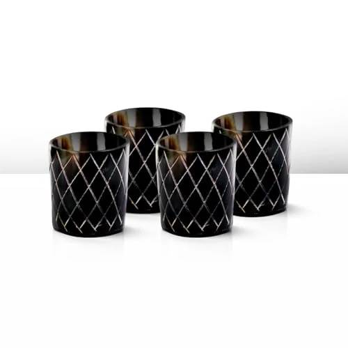 Genuine Viking Horn Shot Glasses Set of 4 4 Count Smooth