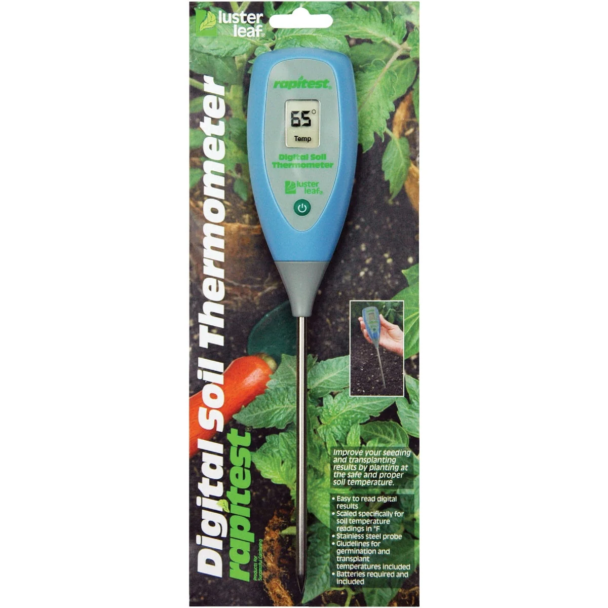 Efficient Rapitest Fahrenheit Digital Soil Thermometer Easy-to-Use