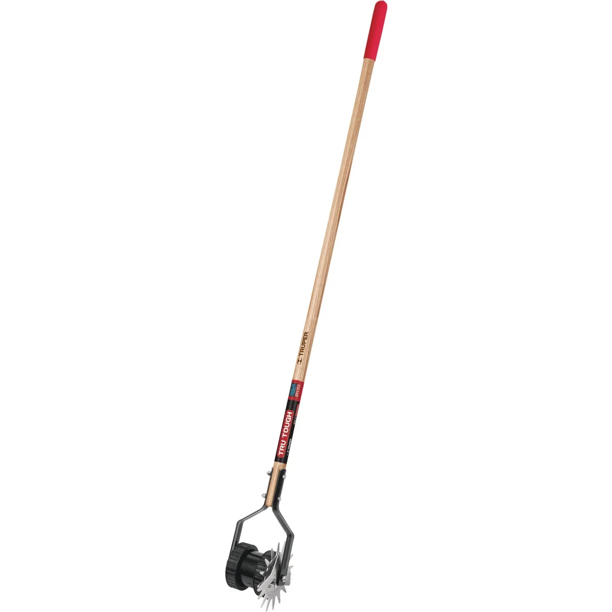 Classic Truper Tru Tough 48 In. Wood Handle Rotary Double Wheel Manual Lawn Edger Certified