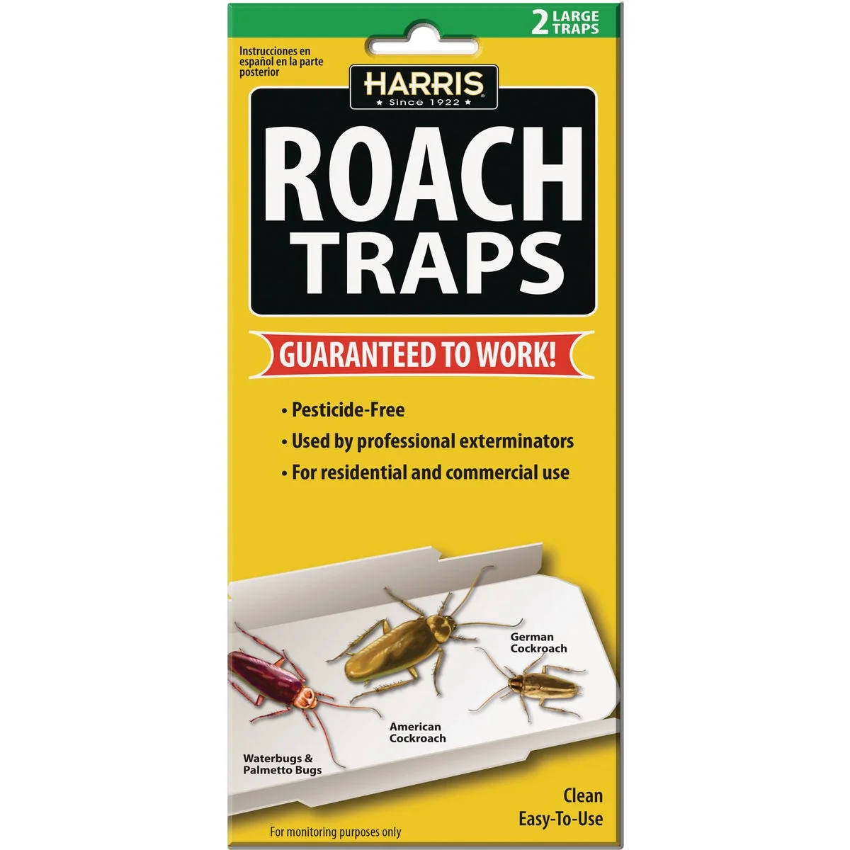 Verified Harris Glue Indoor Roach Trap 2-Pack Sustainable