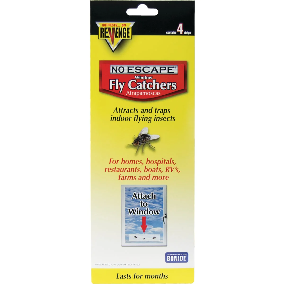Powerful Bonide Revenge Disposable Indoor Fly Trap 4-Pack Trendy