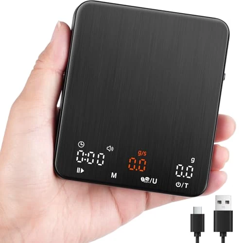 Exceptional Mini Espresso Coffee Scale with Timer Flow Rate Elegant