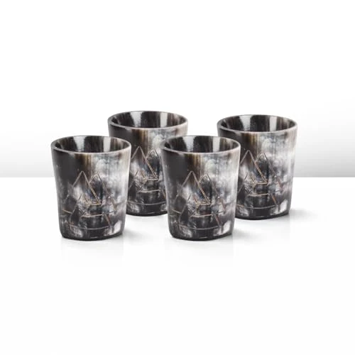 Long-Lasting Viking Horn Shot Glasses Set of 4 4 Count Carefully Designed