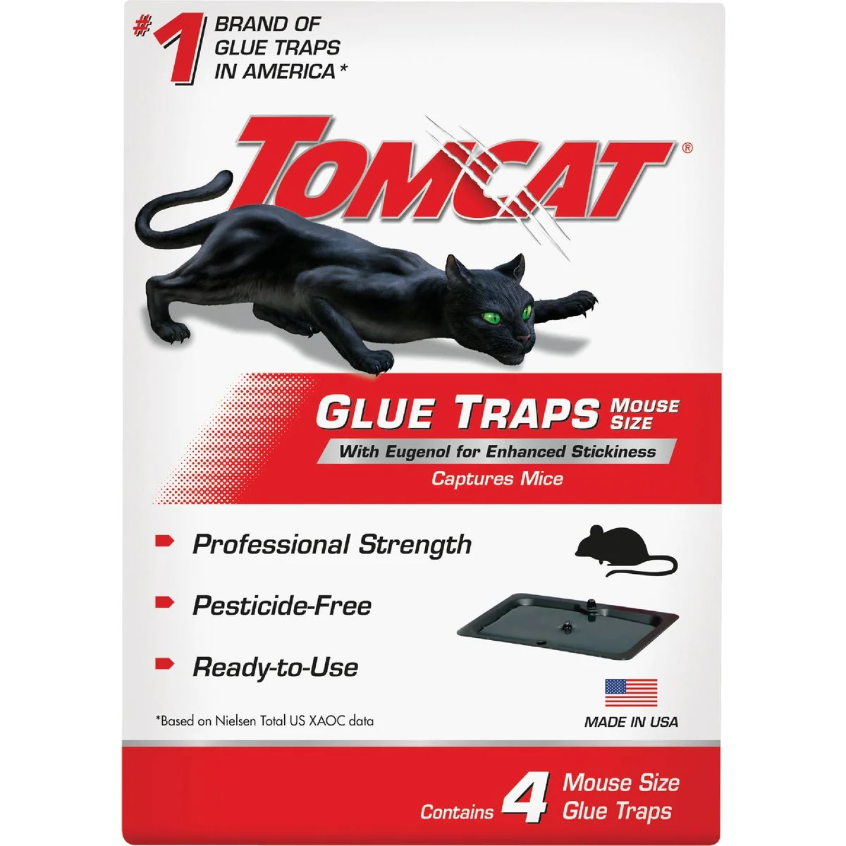 Expertly Made Tomcat Glue Mouse Trap 4-Pack Lightweight