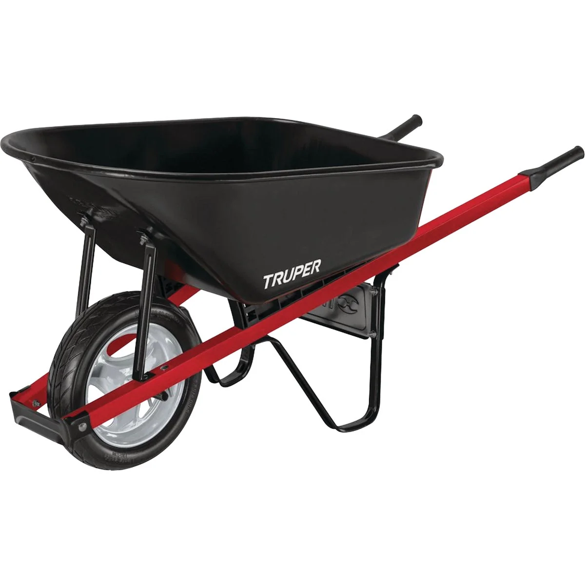 Stylish Truper 6 Cu. Ft. Steel Wheelbarrow with Flat Tire Superior