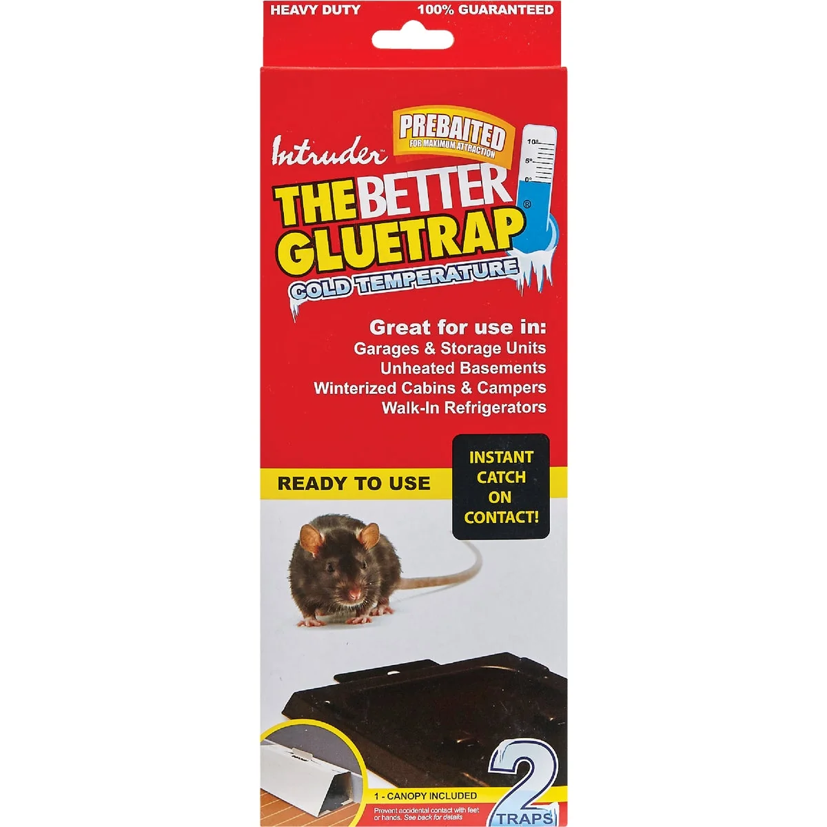 Versatile Intruder The Better Glue Trap Cold Temperature Rat Trap 2-Pack Healthy