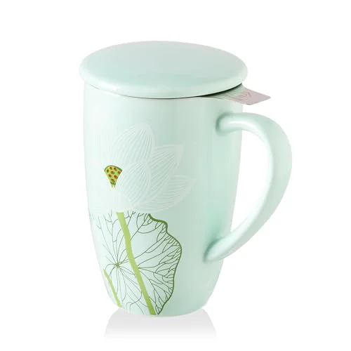 Original Design Sweejar Porcelain Tea Infuser Mug with Lid Enhanced