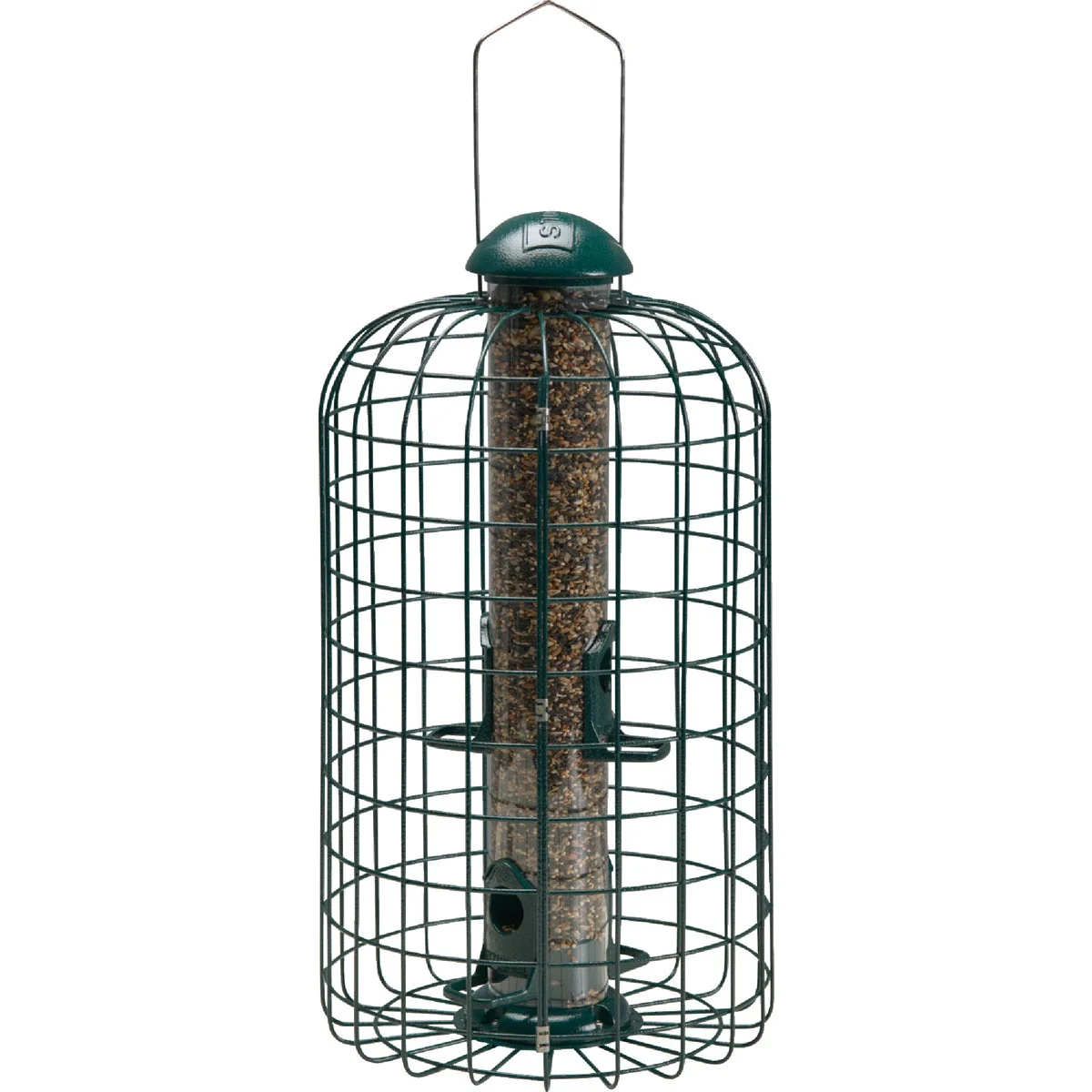 User-Friendly Squirrel-X Green Wire 1.4 Lb. Capacity Squirrel Proof Bird Feeder Traditional