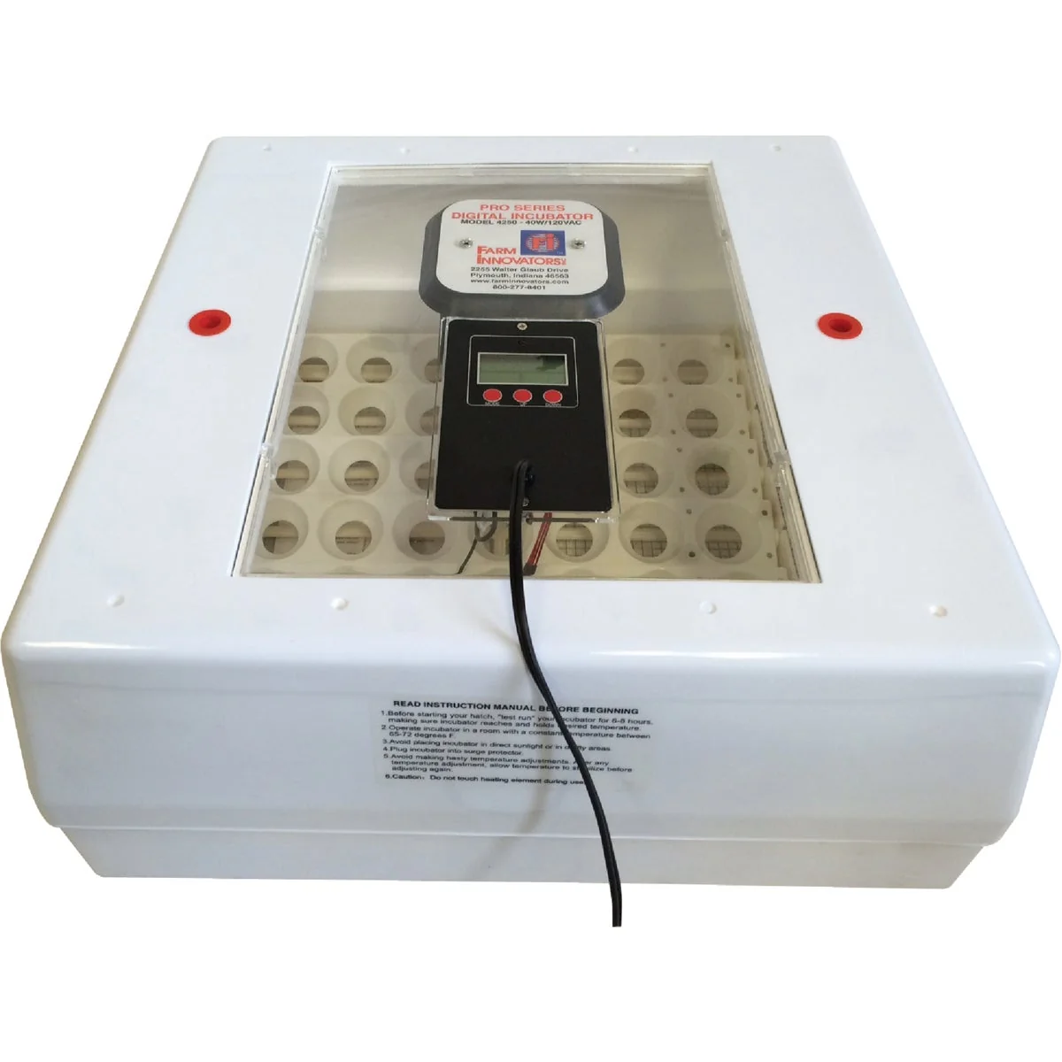 Original Design Farm Innovators Pro Series 42-Egg Capacity 40W Incubator Crafted