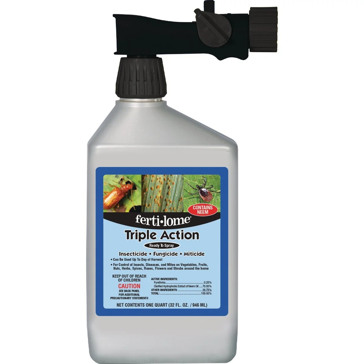 Safe Ferti-lome Triple Action 32 Oz. Ready To Spray Hose End Insect Disease Killer Fine