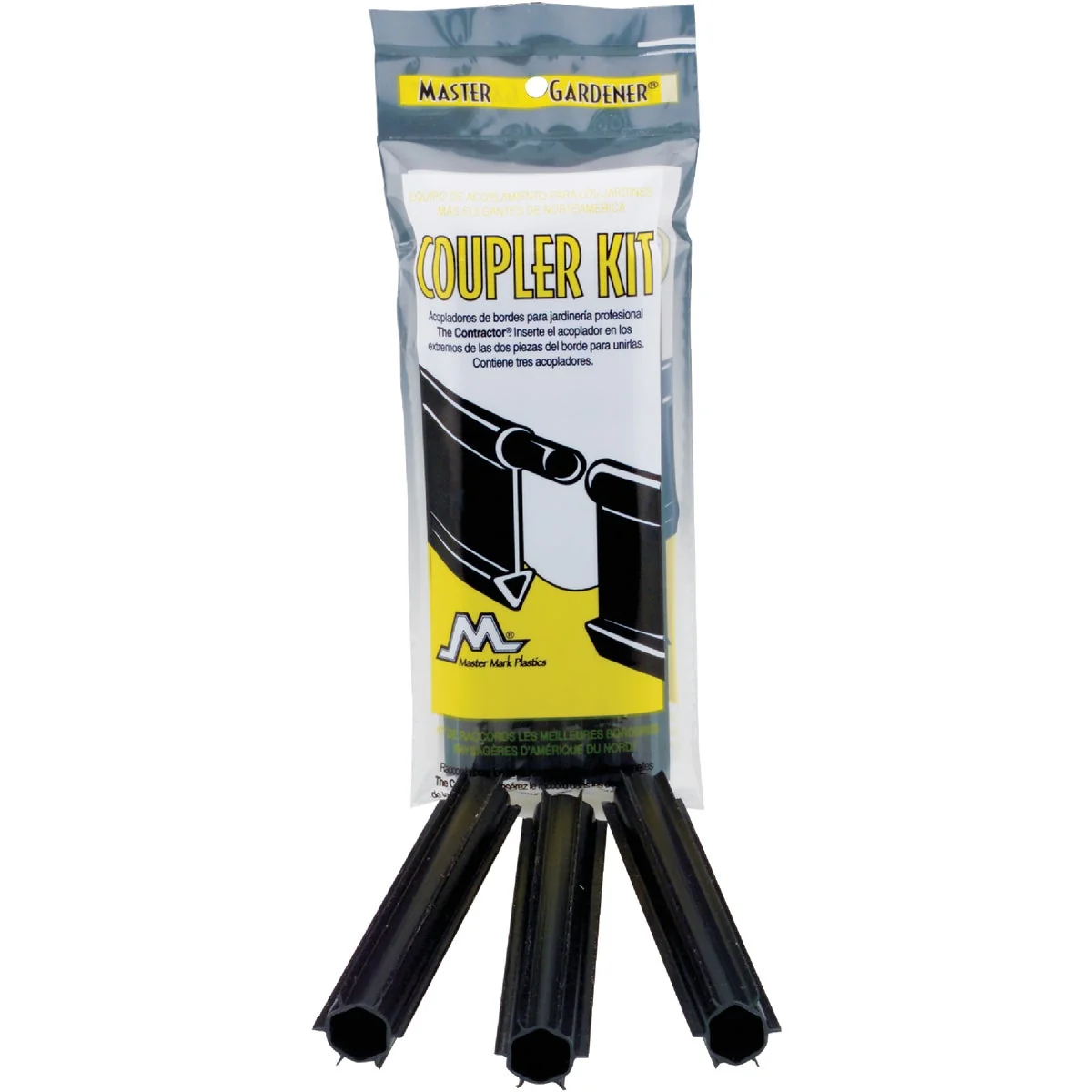 Top-Quality Master Mark Master Gardener Straight Black Plastic Contractor Lawn Edging Coupler 3-Pack Verified