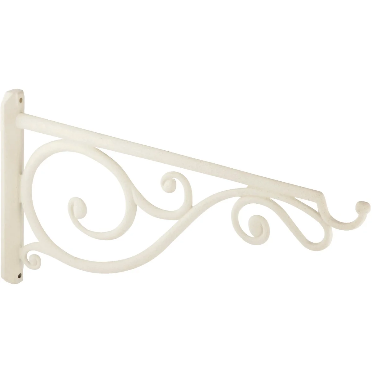 Stylish Panacea 14 In. White Scrolls Arched Cast Aluminum Decorative Hanging Plant Bracket Sustainable