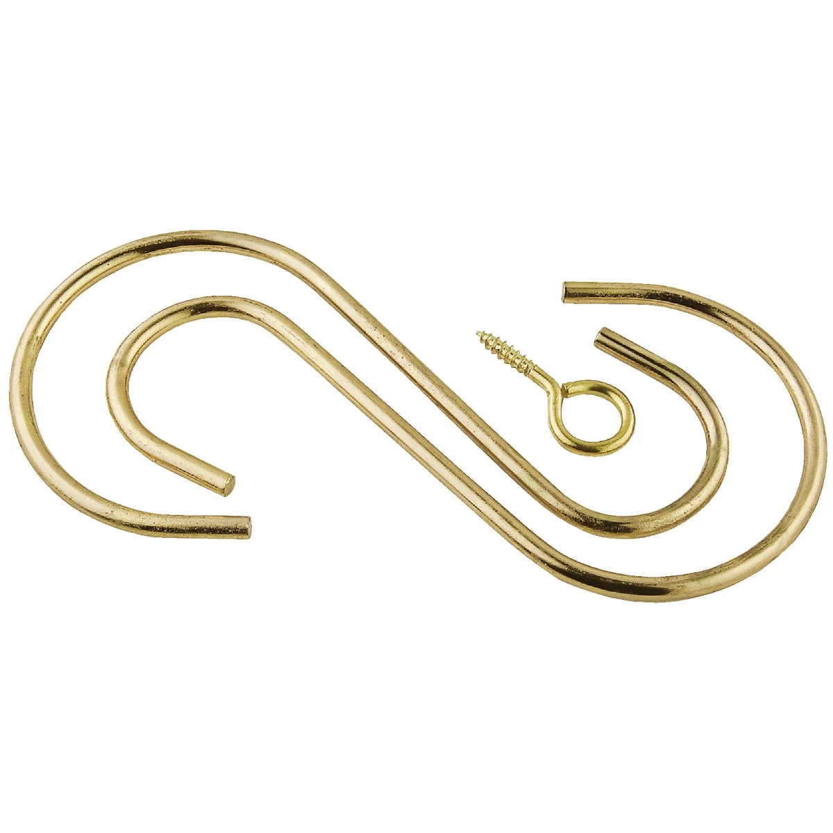 Premium National Hardware 6 In. Brass Steel Extension Hook Kit Powerful