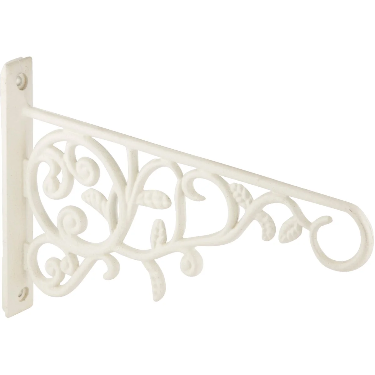 Exclusive Panacea 9 In. White Vine Leaf Cast Aluminum Decorative Hanging Plant Bracket Innovative