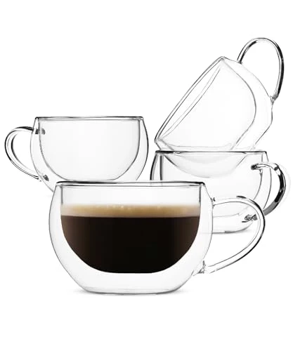Traditional BTaT Double Walled Espresso Cups 4 Count Green