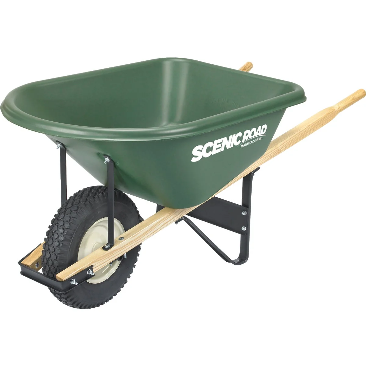 Versatile Scenic Road 6 Cu. Ft. Heavy Duty High-Density Poly Wheelbarrow Fast