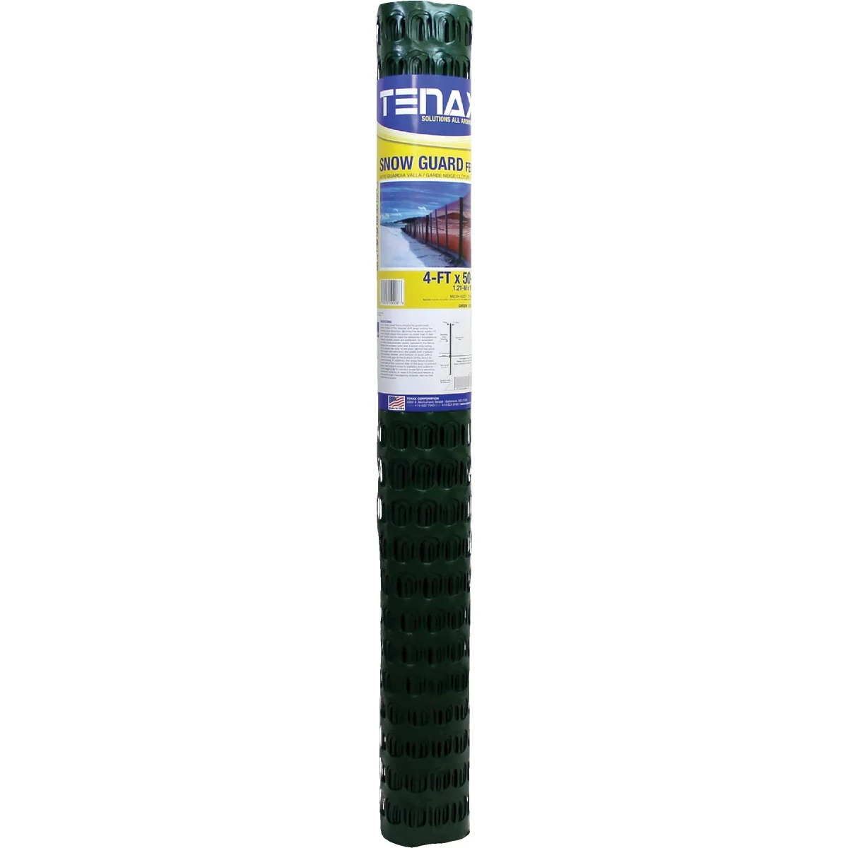Smart Tenax Sno-Guard 4 Ft. H. x 50 Ft. L. Polyethylene Snow Safety Fence Green User-Friendly