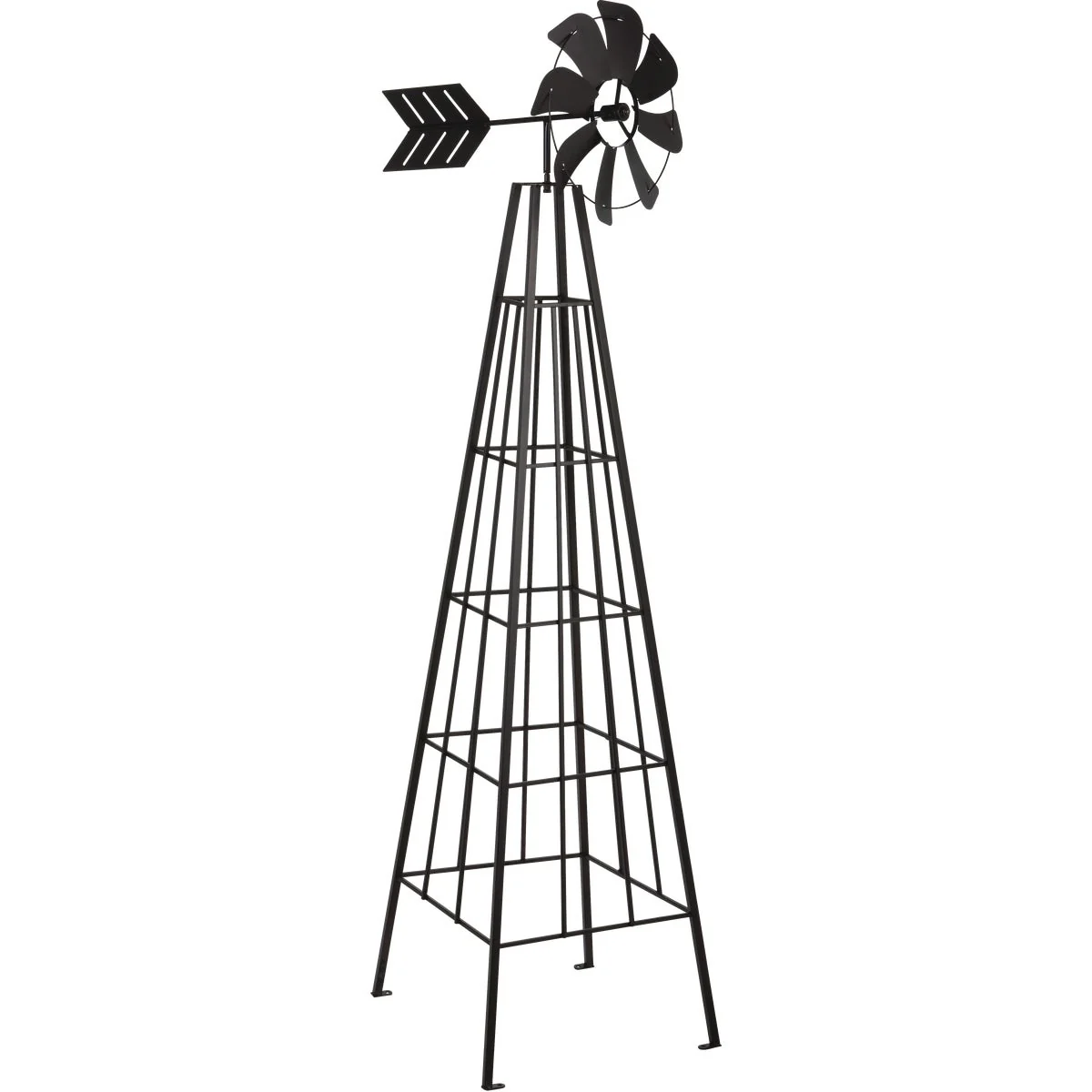 Pure Panacea 72 In. Metal Decorative Windmill Obelisk First-Class