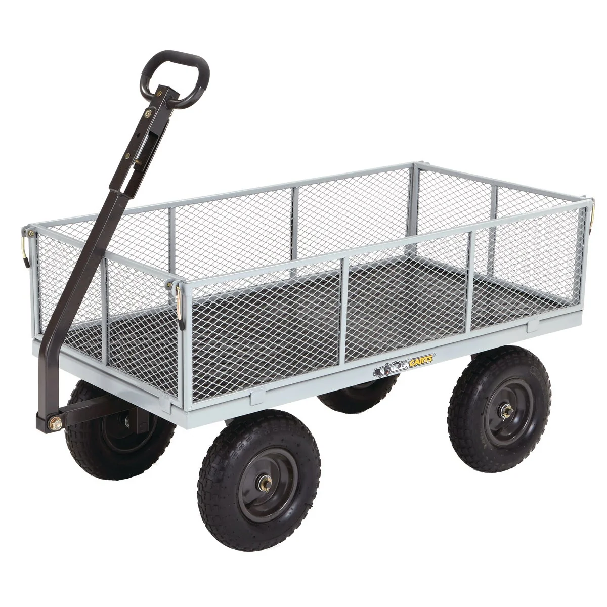Enhanced Gorilla Carts 6 Cu. Ft. 1000 Lb. Steel Tow-Behind Garden Cart Unique