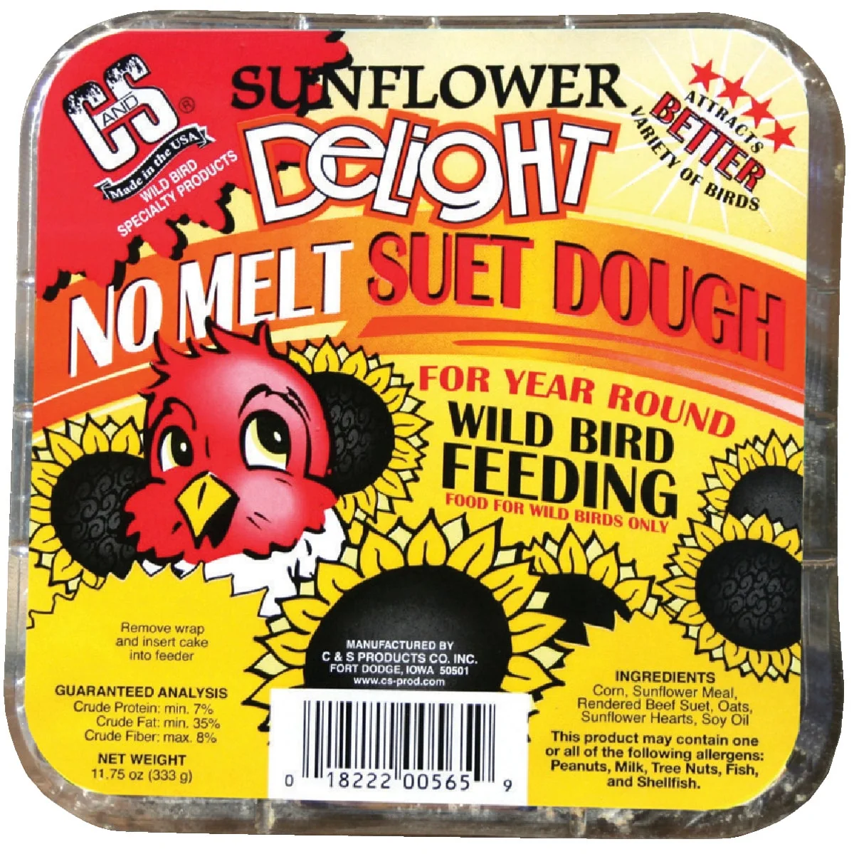 Trendy C S 11-3 4 Oz. Sunflower Delight Suet Dough Reliable