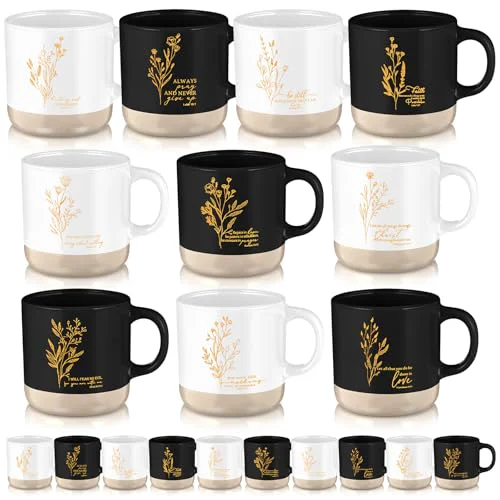 Enhanced 20 Pcs Christian Mugs Bulk for Women Gifts 20 Count Stylish