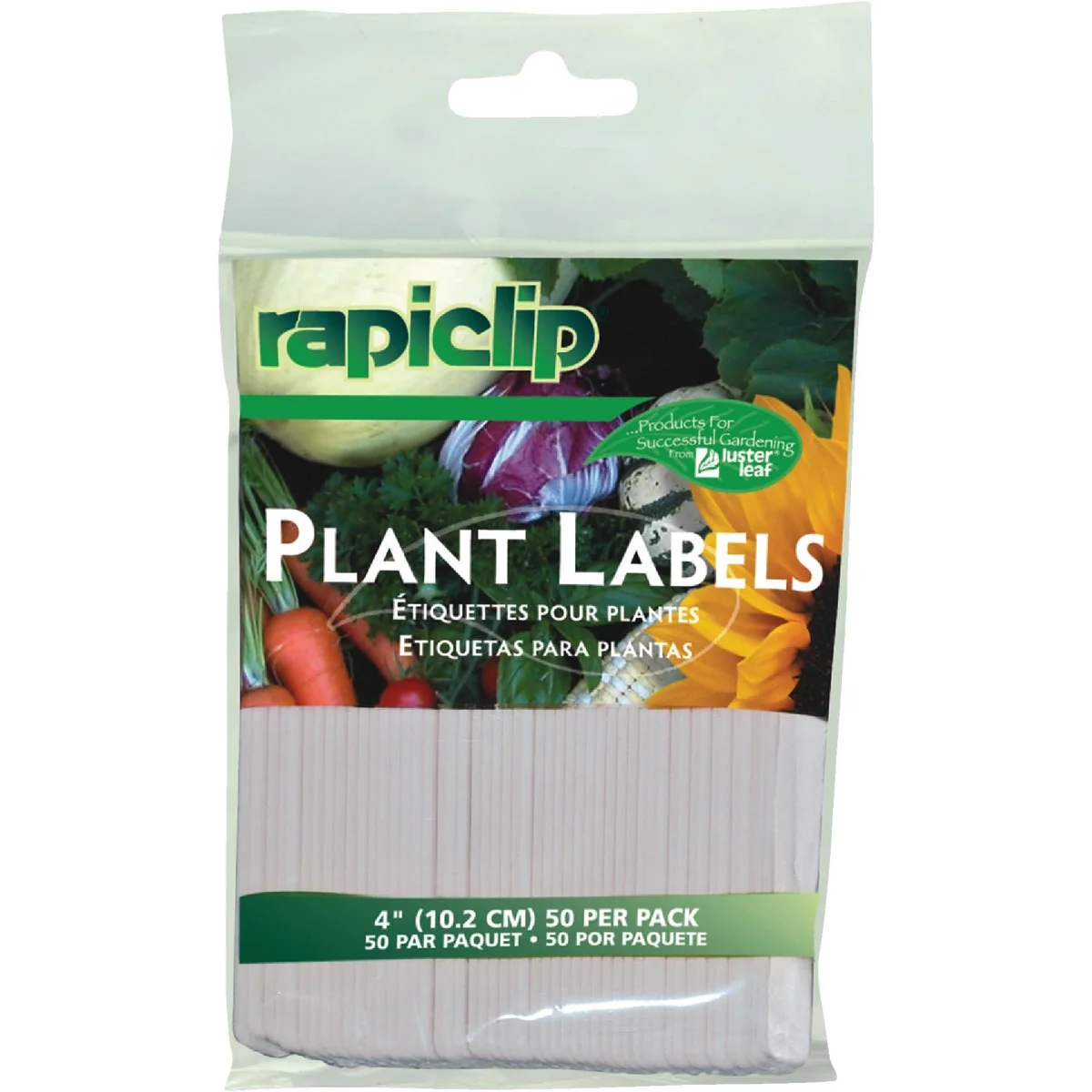 Reliable Rapiclip 4 In. Plastic Garden Marker Plant Label 50-Pack Pure
