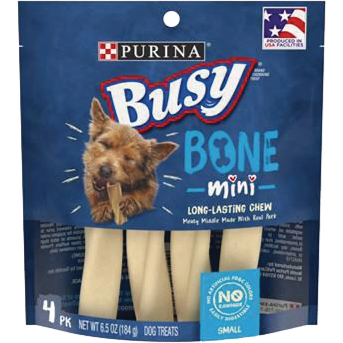 Smooth Purina Busy Bone Toy Dog Meat Flavor Dental Dog Treat 4-Pack Consistent