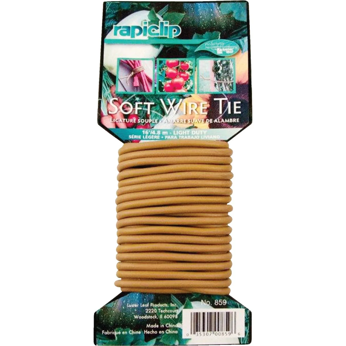 Reusable Rapiclip 16 Ft. Brown PVC Rubber Light-Duty Garden Twist Tie Fine Crafted