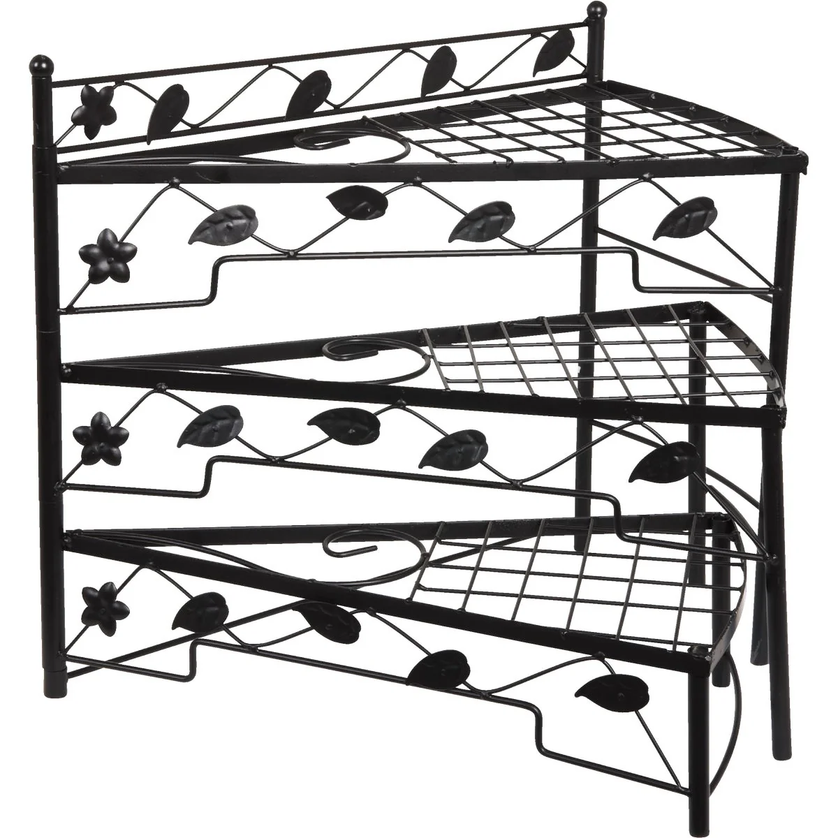 Refined Garden Black Steel 17 In. H. Adjustable Plant Stand Pure