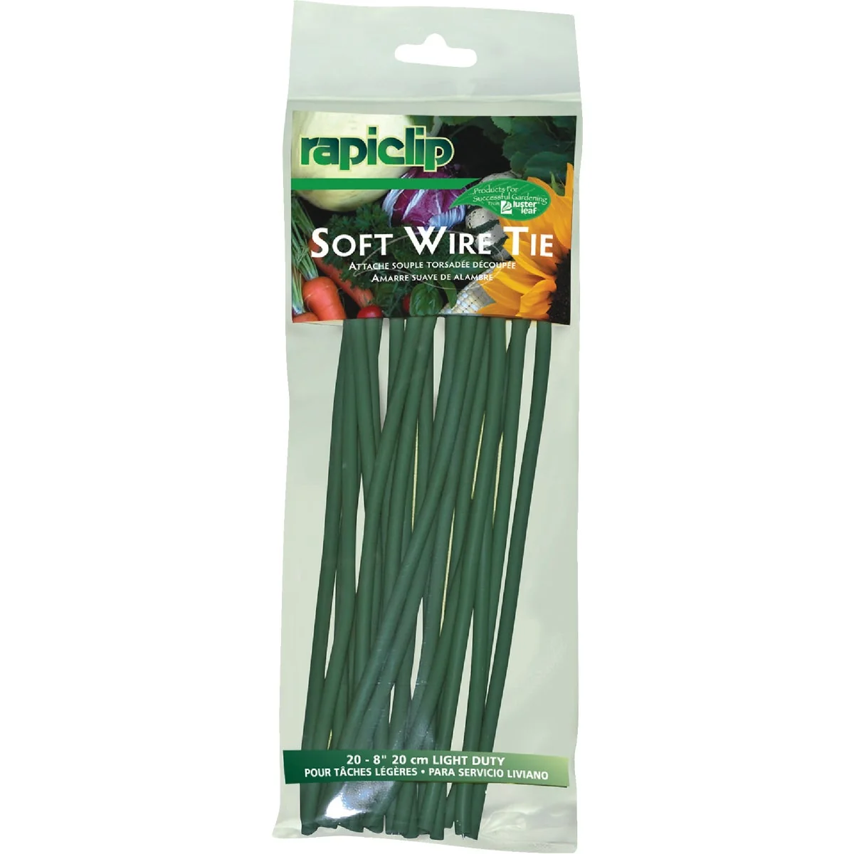 Breathable Rapiclip 8 In. Green Soft Wire Plant Tie 20-Pack Clean