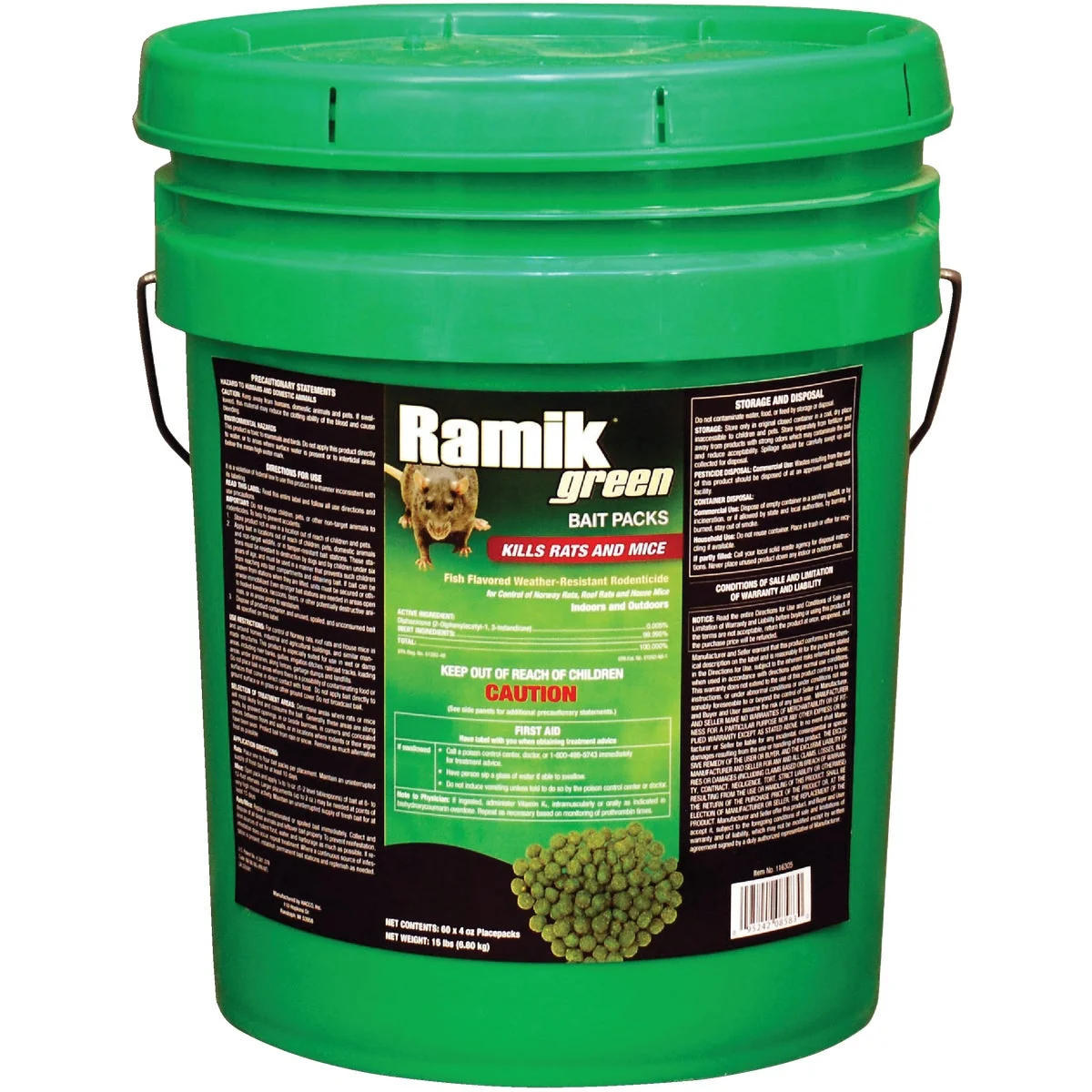 Outstanding Ramik Green Pellet Bait Pack Rat And Mouse Poison 60-Pack Artisan