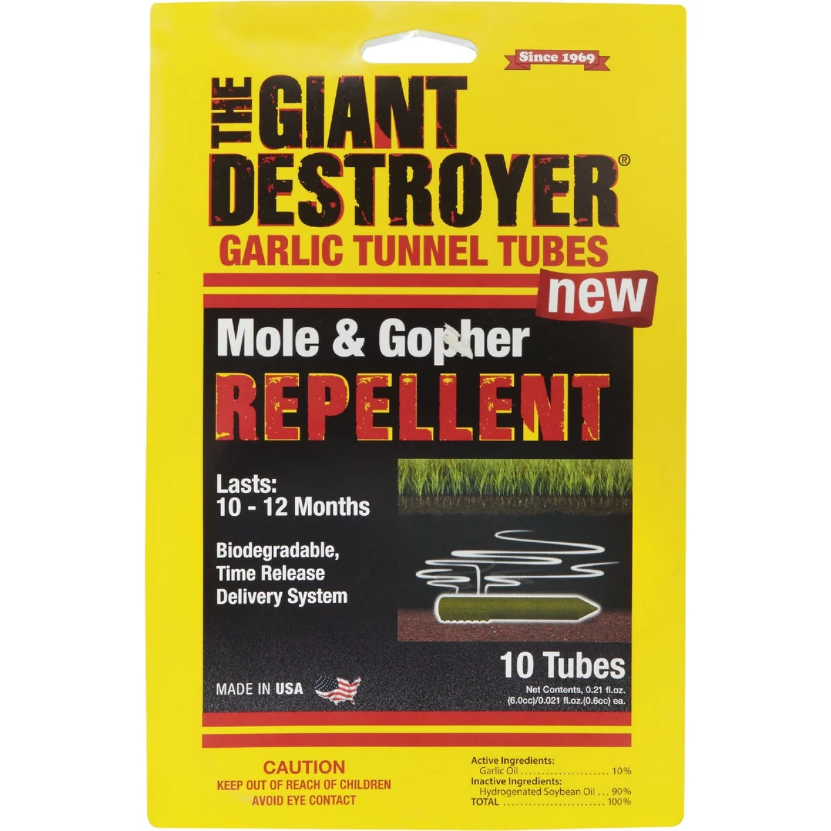 The Giant Destroyer 2.1 Oz. Concentrate Organic Mole Gopher Repellent 10-Pack High-Performance