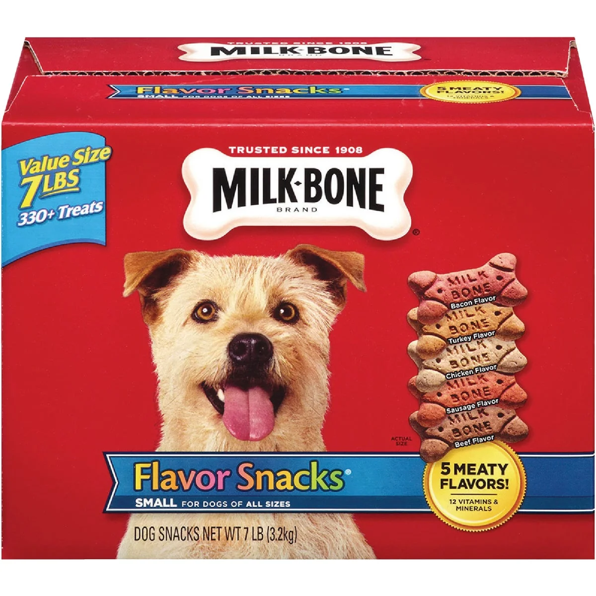 Reliable Milk Bone Small Medium Dog Assorted Flavor Crunchy Dog Treat 7 Lb. Durable