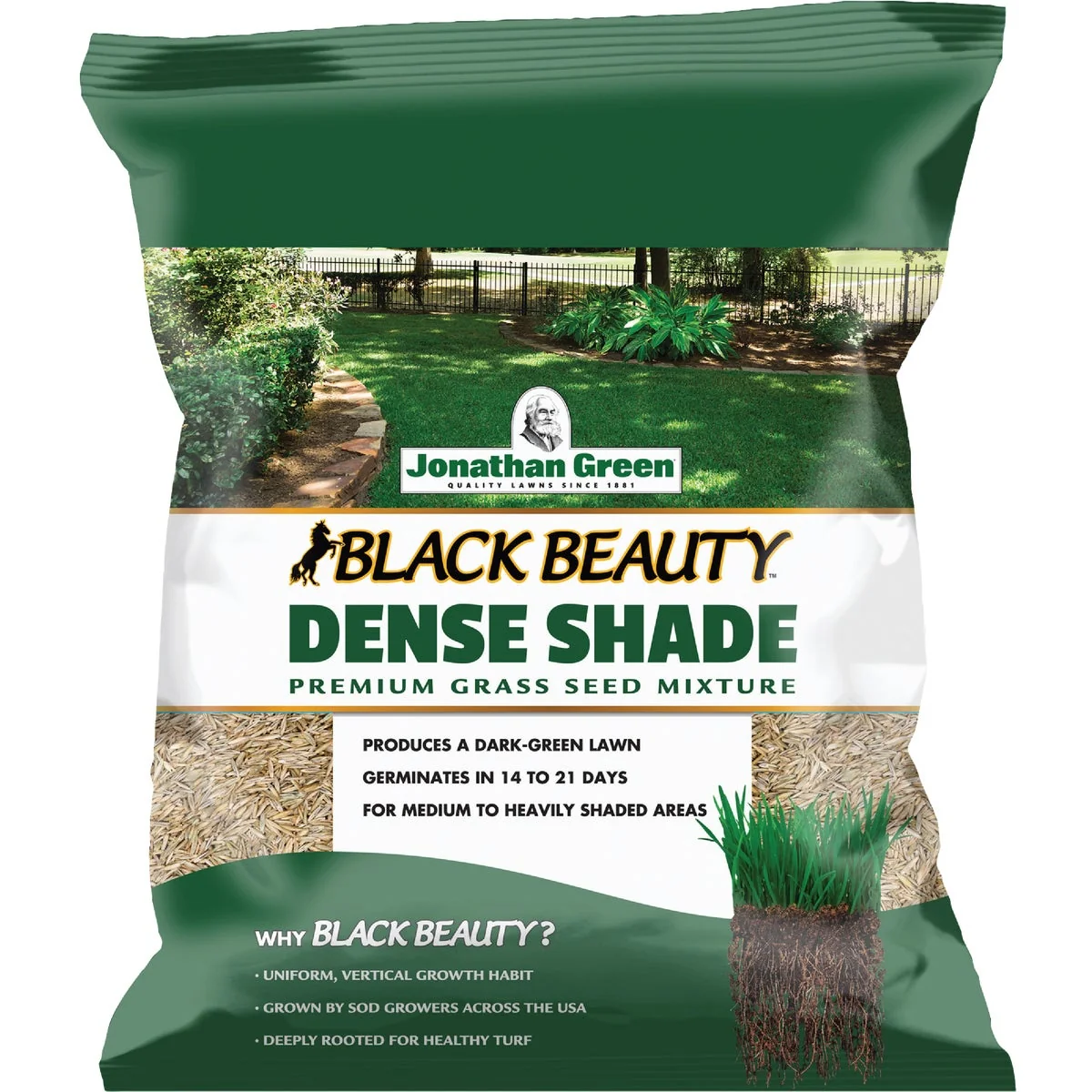 Comfortable Jonathan Green Black Beauty 3 Lb. 900 Sq. Ft. Coverage Dense Shade Grass Seed Fast