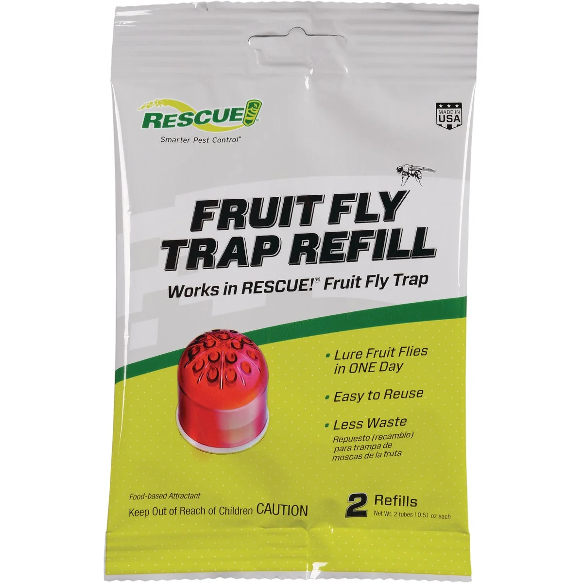 Smooth Rescue Granular Indoor Fruit Fly Bait 2-Pack Natural