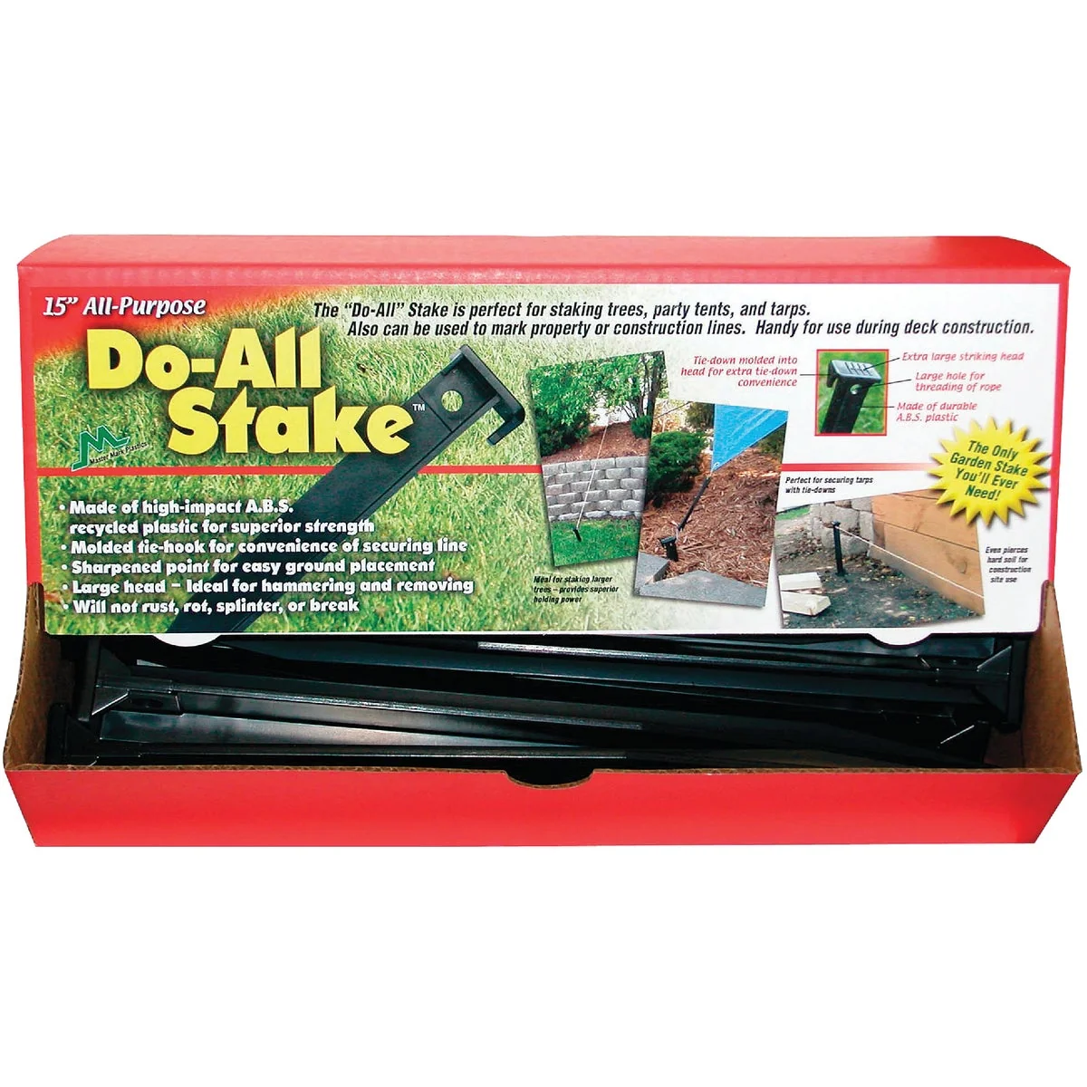 Sophisticated Master Mark Do-All 15 In. Black Plastic Tree and Plant Stake Safe